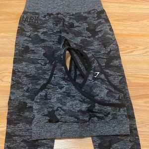Gymshark camo seamless workout set